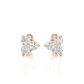 Vermeil Gold Floral Cluster Moissanite Diamond Luxury Stud Earrings
