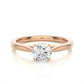 Elegant Vermeil Round Solitaire Moissanite Lab Diamond Ring