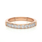 Minimalist Half Eternity Moissanite Lab Diamond Vermeil Ring