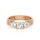 Princess Diamond Three Stone Engagement Ring