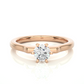 Minimalist Round Vermeil Moissanite Lab Diamond Engagement Ring