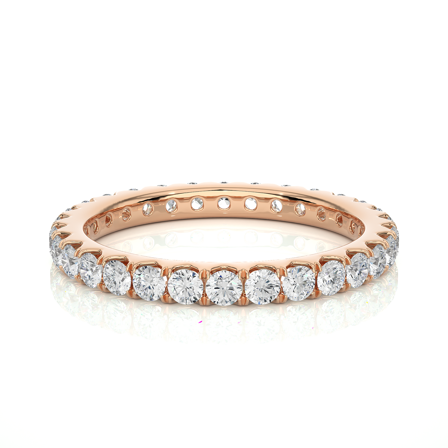 Round Cut Lab Grown Diamond Eternity Ring