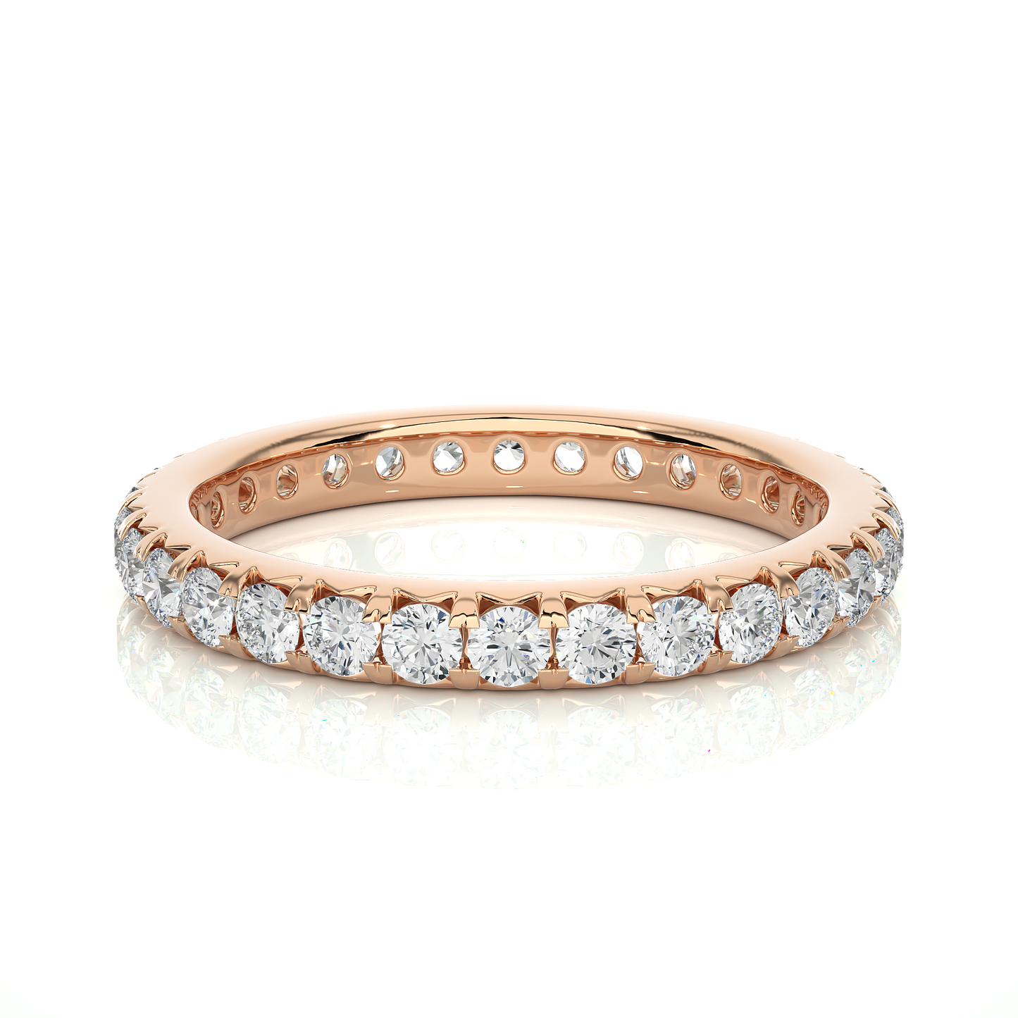 Round Cut Lab Grown Diamond Eternity Ring