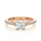 Classic Vermeil Moissanite Lab Diamond Engagement Ring