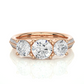 Round Three Stone Lab Grown / Moissanite Diamond Ring