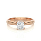 Princess Cut Solitaire Moissanite Lab Diamond Vermeil Ring