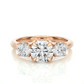 Round Diamond Three Stone Engagement Ring