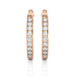 Medium Size Round Lab Diamond Hoop Earrings