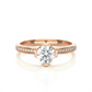 Elegant Vermeil Moissanite Lab Diamond Solitaire Ring