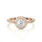 Twisted Halo Moissanite Lab Diamond Vermeil Ring