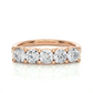Elegant Five Stone Moissanite Lab Diamond Vermeil Ring