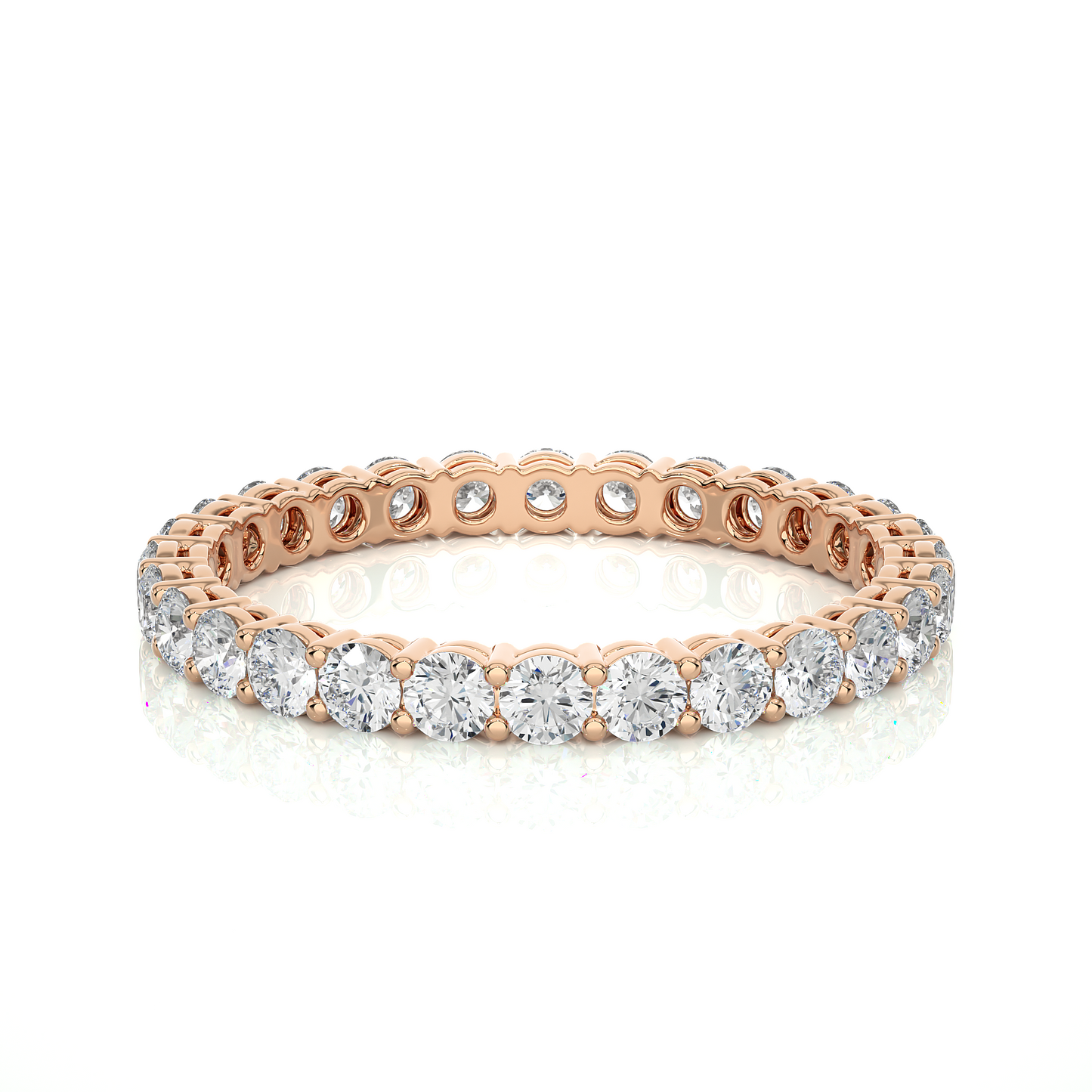 Round Cut Lab Grown Diamond Eternity Band