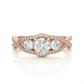 Vintage Style Lab / Moissanite Diamond Three Stone Ring