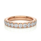 Round Prong Set Eternity Wedding Band Vermeil Ring