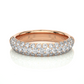 Diamond Pavé Half Eternity Ring – Vermeil Gold Wedding Band | Lab Grown Diamond / Moissanite
