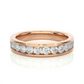 Minimal Round Stone Eternity Wedding Band Ring