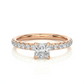 Princess Cut Lab & Moissanite Diamond Pavé Engagement Ring