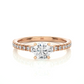 Three Stone Lab Grown Diamond Pavé Engagement Ring