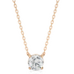 Vermeil Gold Round Moissanite Diamond Solitaire Pendant
