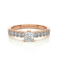 Vermeil Princess Moissanite / Lab Grown Diamond Engagement Ring
