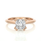 Princess Cut Vermeil Moissanite / Lab Grown Engagement Ring