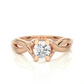 Infinity Twist Vermeil Moissanite Lab Diamond Engagement Ring