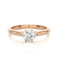 Classic Solitaire Vermeil Moissanite Lab Diamond Ring