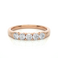 Five Stone Moissanite Lab Diamond Vermeil Ring