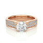 Luxe Sparkle Round Diamond Moissanite Vermeil Ring