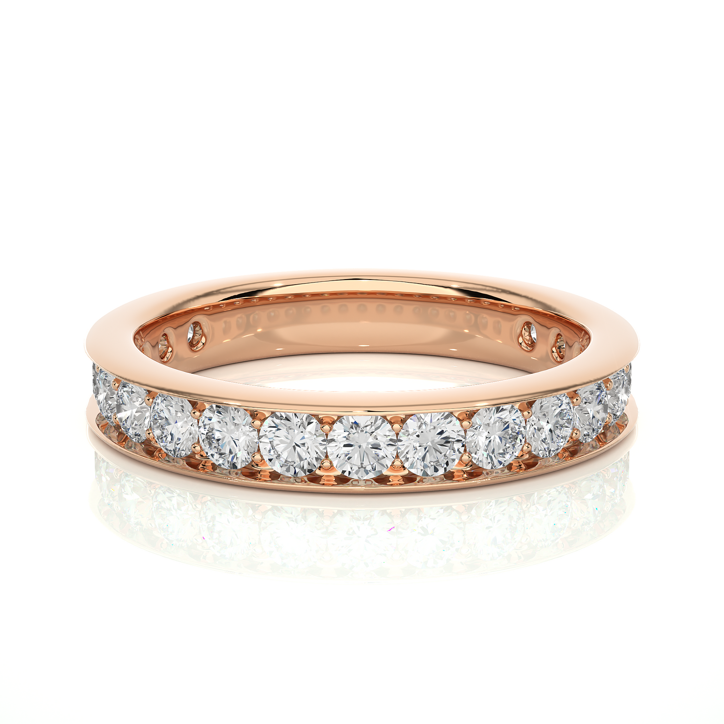 Elegant Lab Grown Diamond / Moissanite Eternity Band Ring