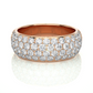 Luxury Pave  Lab Moissanite Diamond Wedding Band Vermeil Ring