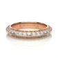 Delicate Lab Moissanite Wedding Band Gold Vermeil Stackable Ring