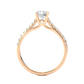 Classic Pavé Moissanite Lab Diamond Vermeil Engagement Ring