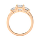 Three Stone Princess Lab Grown Diamond Engagement Ring