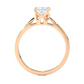 Princess Cut Moissanite Lab Diamond Vermeil Engagement Ring