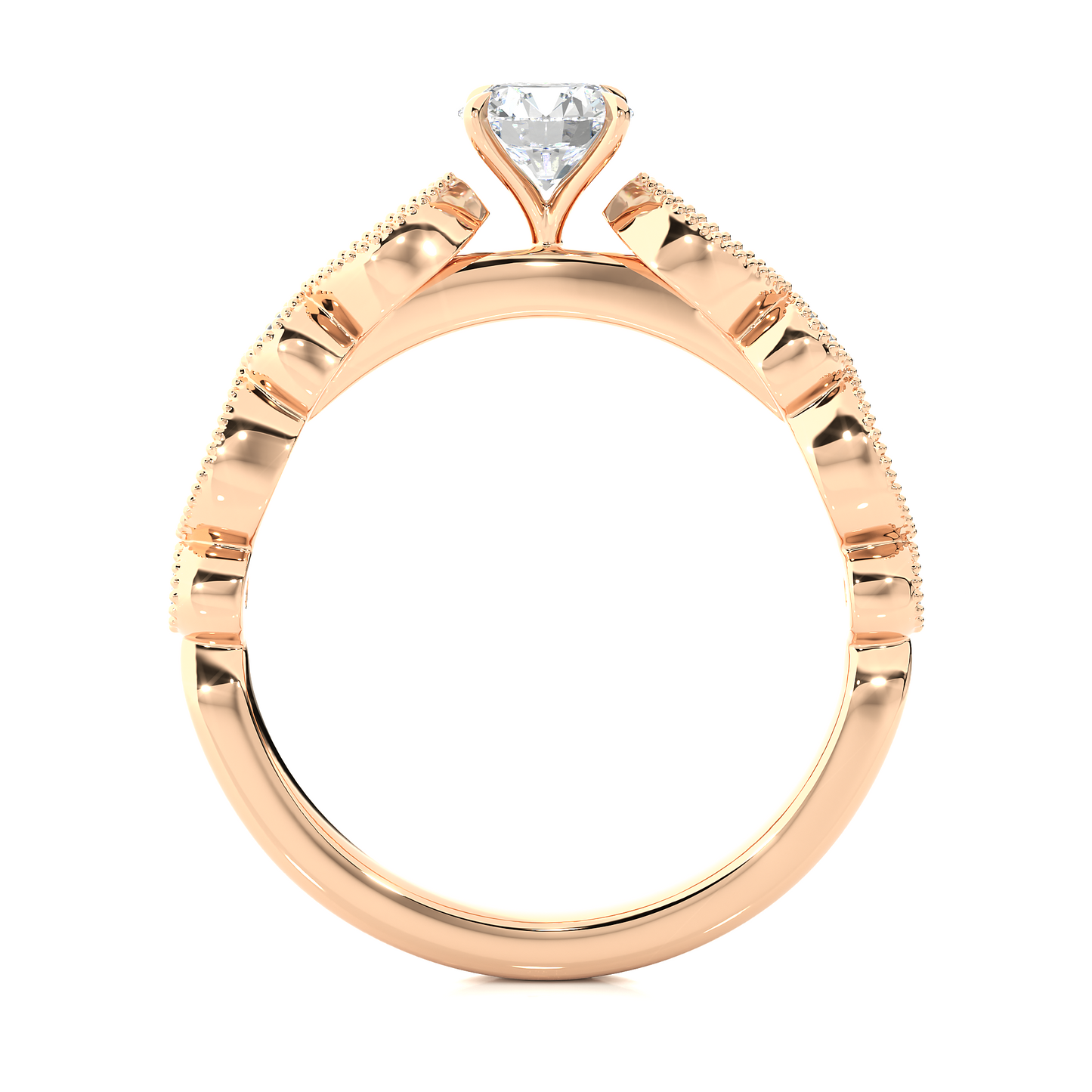 Royal Spark Halo Vermeil Engagement Statement Ring