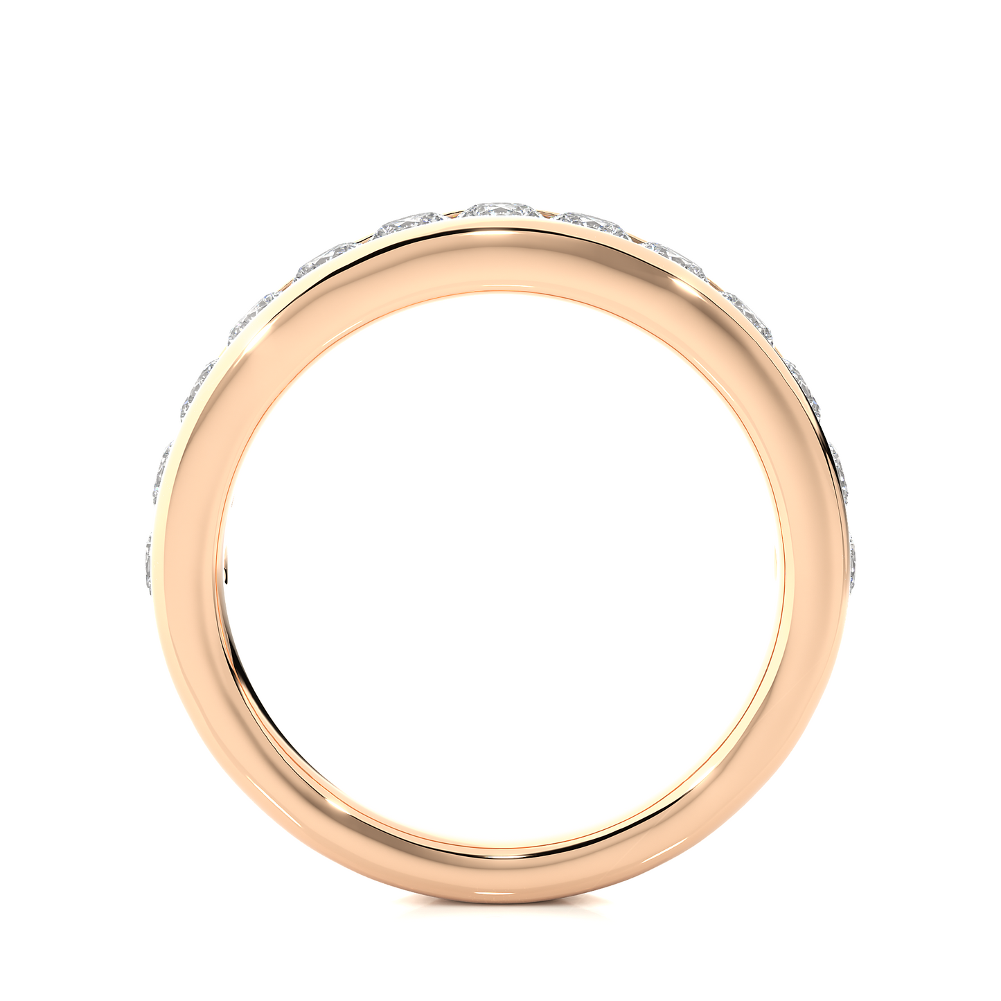 Eternity Diamond Moissanite Lab Vermeil Wedding Band