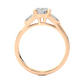 Round Diamond Three Stone Engagement Ring With Baguette Side Stones