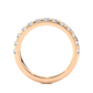 Round Prong Set Eternity Wedding Band Vermeil Ring