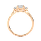 Three Stone Princess Lab Diamond Engagement Ring