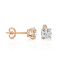 Vermeil Round Lab Moissanite Diamond Earrings