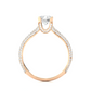 Double Pavé Split Shank Moissanite Diamond Vermeil Ring