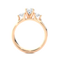 Princess Diamond Three Stone Engagement Ring
