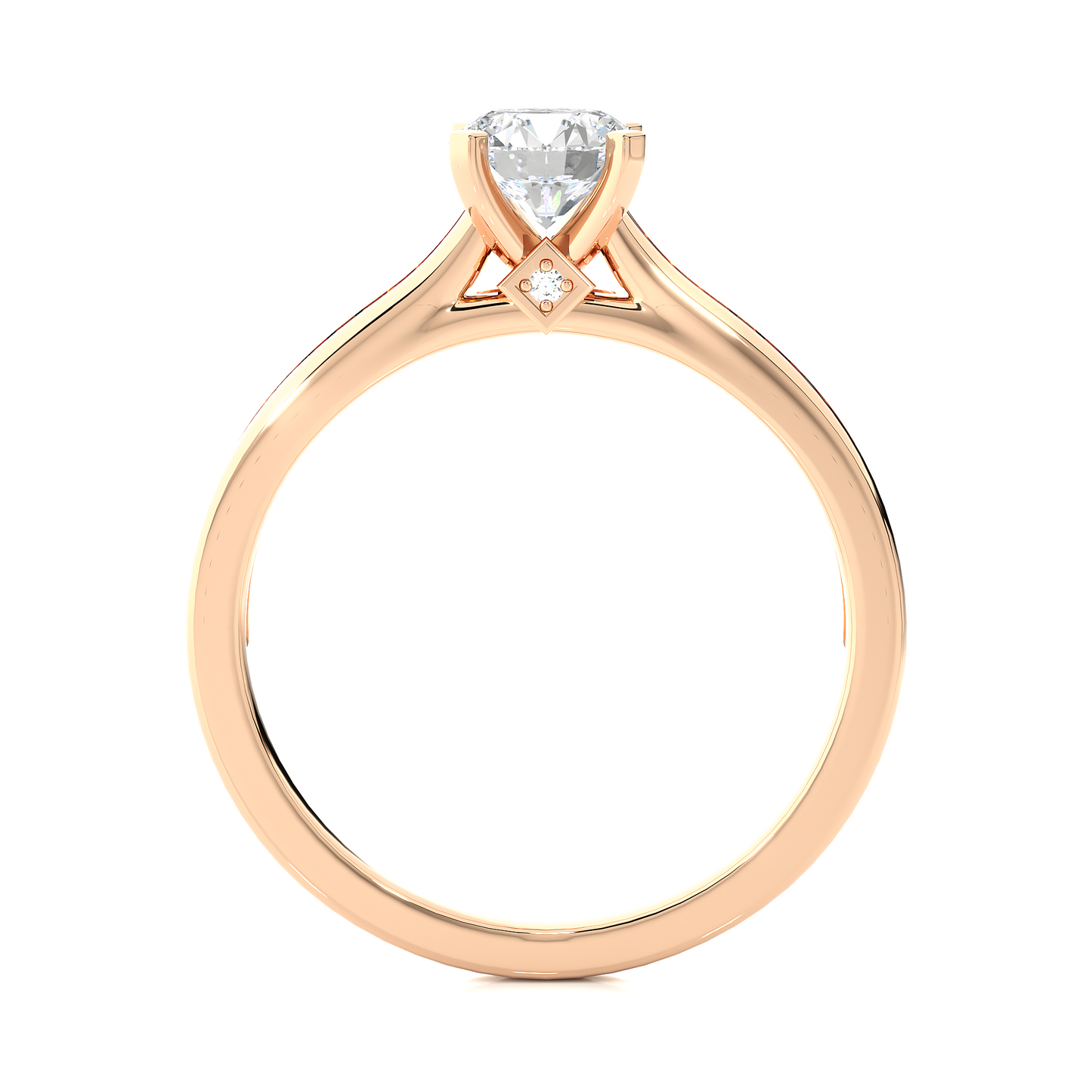 Round Lab Grown & Moissanite Diamond Engagement Ring