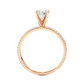 Pure Elegance Round Stone Moissanite Vermeil Engagement Ring