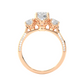 Lab Grown / Moissanite Diamond Three Stone Engagement Ring