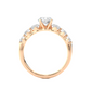 Vermeil Round Moissanite Diamond Five Stone Ring