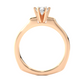 Minimalist Round Vermeil Moissanite Lab Diamond Engagement Ring