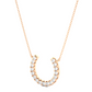 Lucky Horseshoe Lab Diamond Gold Necklace
