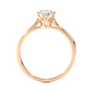 Classic Solitaire Vermeil Moissanite Lab Diamond Ring